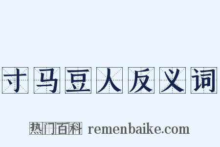 寸马豆人反义词是什么意思的图片